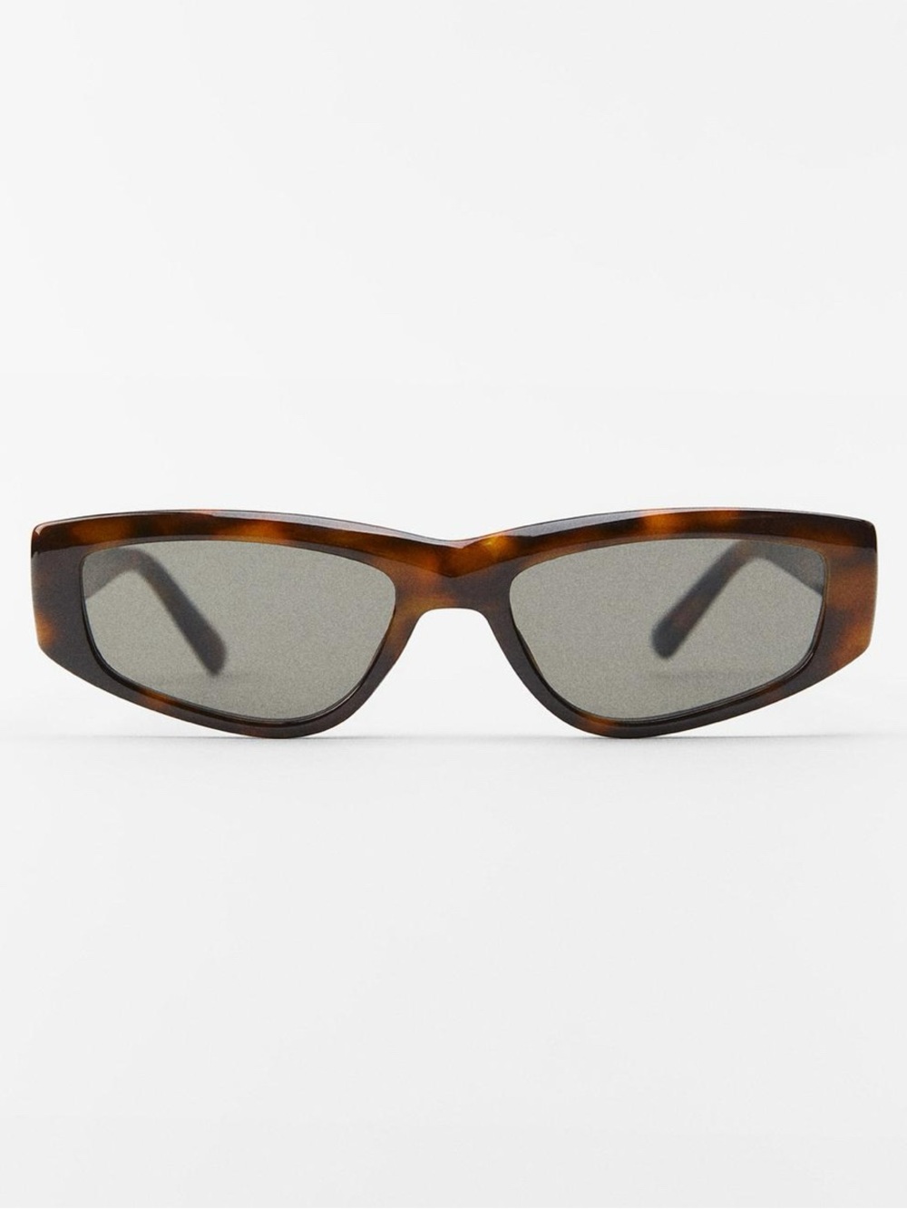 Zara Tortoiseshell Narrow Cat-Eye Sunglasses
